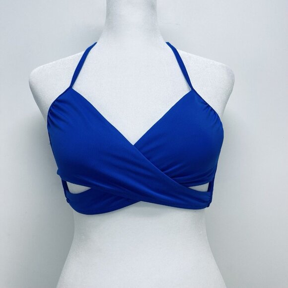 Victoria's Secret Other - Victoria's Secret PINK Bikini Top Sz M Swim Strappy Body Wrap Halter Bathing